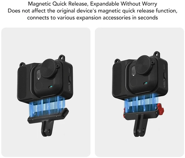 Alt view image 4 of 7 - Protective Cover, Silicone Case for Ultra Action Camera with Lens Cap, Anti Drop Dust Proof Flexible Slim Fit Accessories