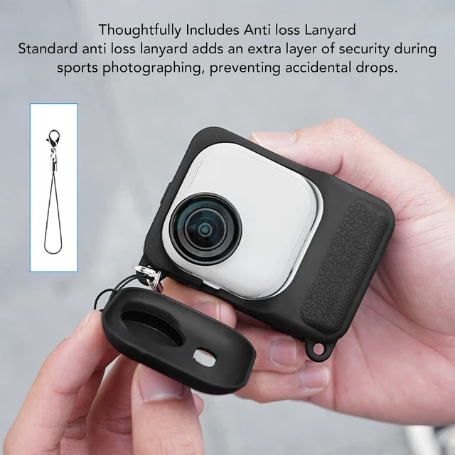 Alt view image 7 of 7 - Protective Cover, Silicone Case for Ultra Action Camera with Lens Cap, Anti Drop Dust Proof Flexible Slim Fit Accessories