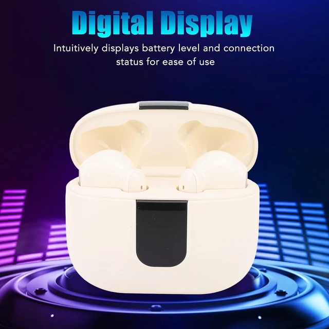 Alt view image 3 of 7 - Wireless Earbuds, Noise Reduction Low Latency Bluetooth Headphones with Digital Display Charging Case, Stereo Earphones for Sports Workout Gaming, pthxv236zu