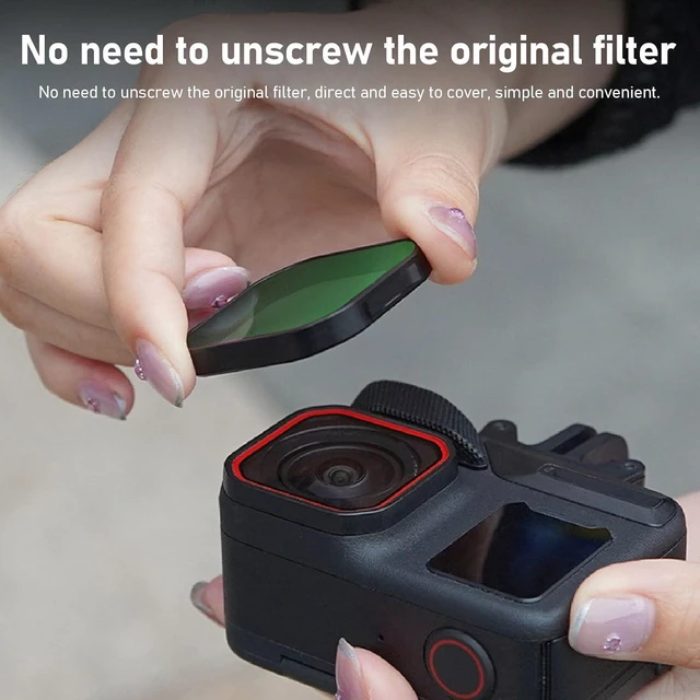Alt view image 5 of 7 - ND16 Filter for 360 Ace Pro 2, Multi Coated & Optical Glass Neutral Density Filter Snap on Quick Release ND Filter with Storage Box for Ace Pro 2 Action Cameras Accessories