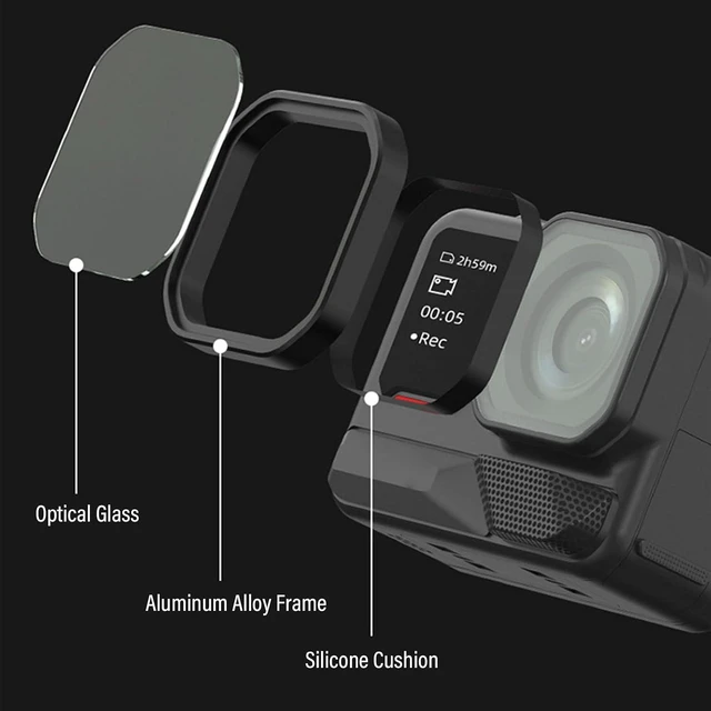 Alt view image 6 of 7 - ND16 Filter for 360 Ace Pro 2, Multi Coated & Optical Glass Neutral Density Filter Snap on Quick Release ND Filter with Storage Box for Ace Pro 2 Action Cameras Accessories
