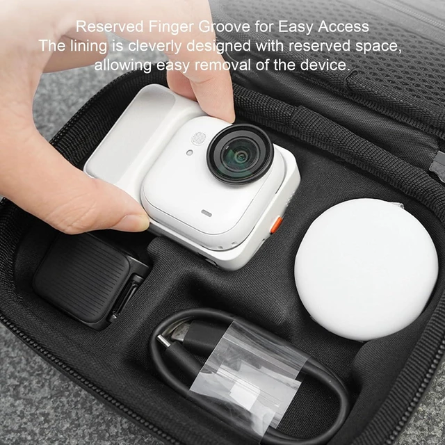 Alt view image 6 of 7 - Camera Carry Case, Shock Proof PU Travel Bag Organizer for Action Camera with Multiple Compartments, Portable Storage