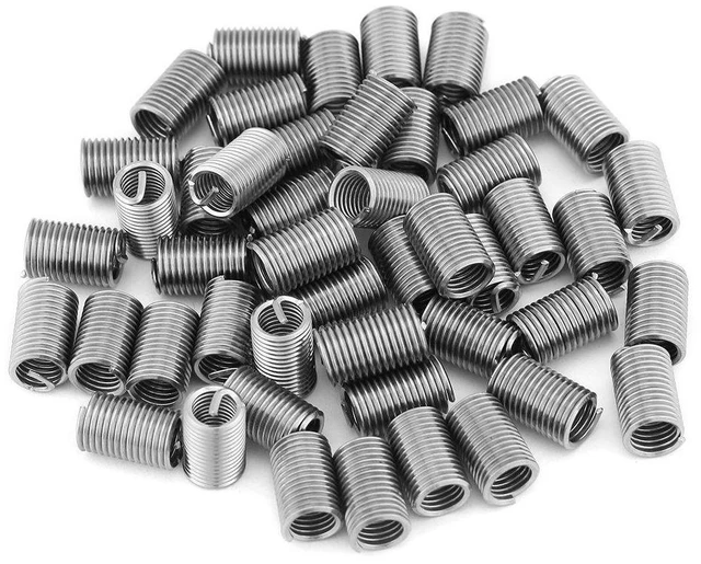 Main image of 50pcs Stainless Steel Thread Repair Insert M6 x 1.0 x 3D Length, Screw Thread Repair Insert Wire Thread Insert