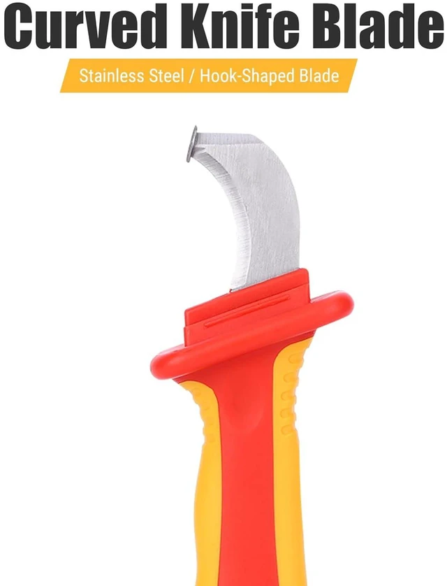 Alt view image 2 of 7 - Cable Knife Stripping Tool,Insulation Electrician Knife Insulation Cable Stripper Dismantling Knife Cable Knife Anti-Magnetic Fast Strip Cable Stripper Cutter, 1000V Insulated