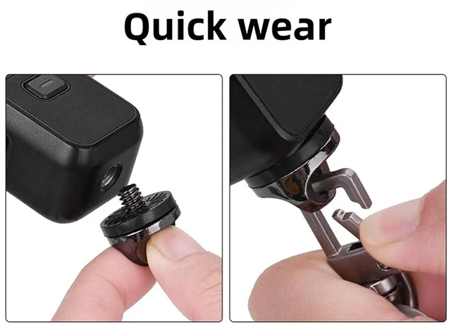 Alt view image 4 of 7 - Action camera wrist lanyard, aluminum alloy double lock buckle with built in pad for 3 360 X5 X4, high strength polyester strap (Roseate)