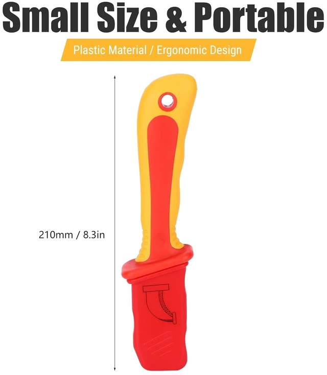 Alt view image 6 of 7 - Cable Knife Stripping Tool,Insulation Electrician Knife Insulation Cable Stripper Dismantling Knife Cable Knife Anti-Magnetic Fast Strip Cable Stripper Cutter, 1000V Insulated