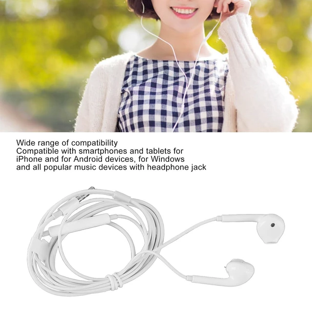 Alt view image 3 of 7 - 3.5mm Wired Earbuds in Ear Headphones, Noise Cancelling Corded for 3.5mm Jack Ear Buds, Built in Microphone and Volume Buttons for Smartphones