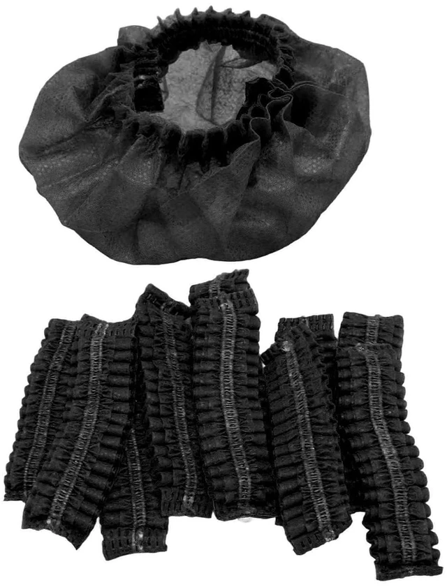 Main image of 100pcs Disposable Earpad Covers, Stretchable Sanitary Headphone Protectors with Non Woven Fabric, for Most Headphones 8.512cm Ear Pads in Libraries Hospitals Cafes (Black)