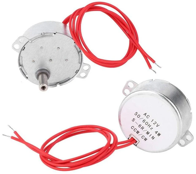 Alt view image 4 of 7 - Synchronous motor, AC 12V 4W Reversible synchronous motor 5-6 RPM CCW/CW with cable, Low noise, low power, A great motor to make by hand, model, school project