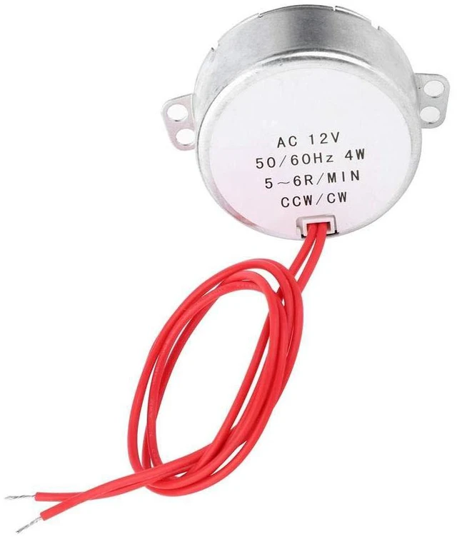 Alt view image 5 of 7 - Synchronous motor, AC 12V 4W Reversible synchronous motor 5-6 RPM CCW/CW with cable, Low noise, low power, A great motor to make by hand, model, school project