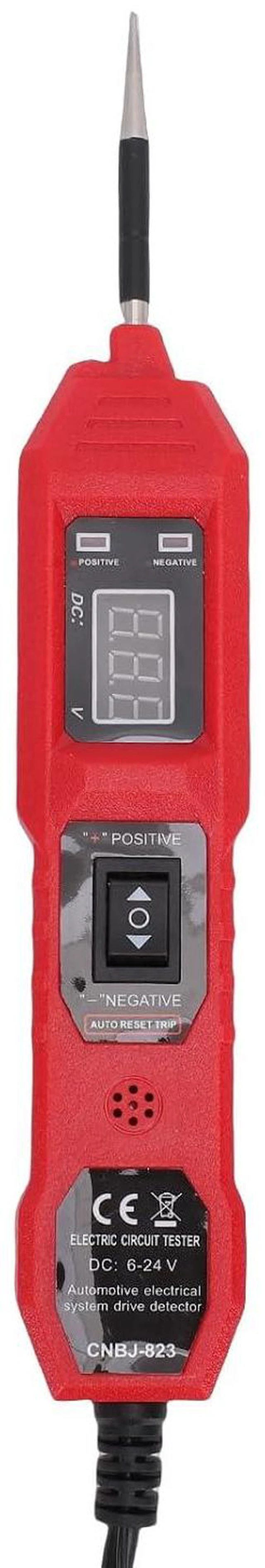 Alt view image 7 of 7 - Car Circuit Tester, Multifunctional High Sensitivity LCD Display Automotive Power Circuit Probe Tester with 4.5m Extension Cable, for Polarity Identify and Fault Detection