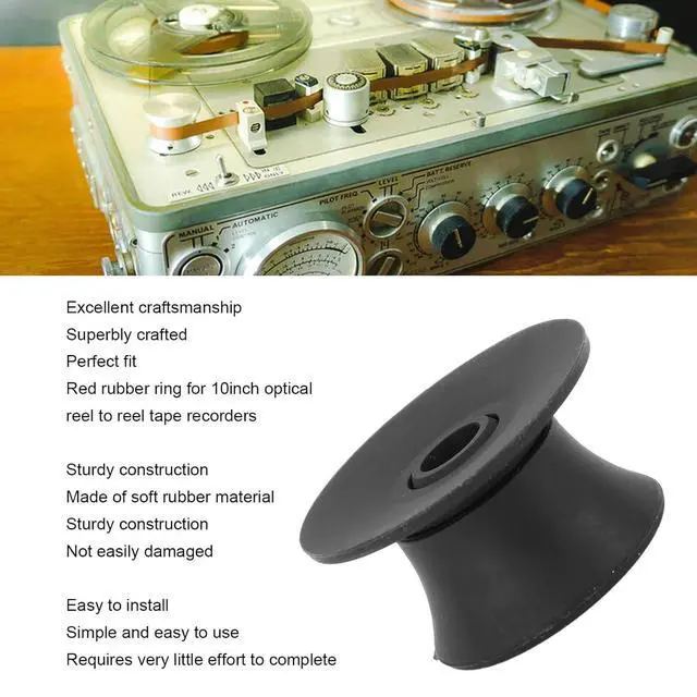 Alt view image 3 of 7 - 1/4 Inch Nab Hub Optical Shaft Adapters, 1 Pair Reel to Reel Tape Opener Nab Hub Adapter Rubber Rings for Studer, for Akai, for TEAC, for