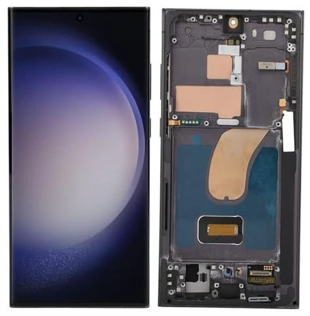 Alt view image 4 of 7 - Screen Replacement for S23 Ultra, OLED LCD Digitizer Display Assembly with Fingerprint Frame and Repair Tool Kits, 6.8 Inch Phone Assembly for S23