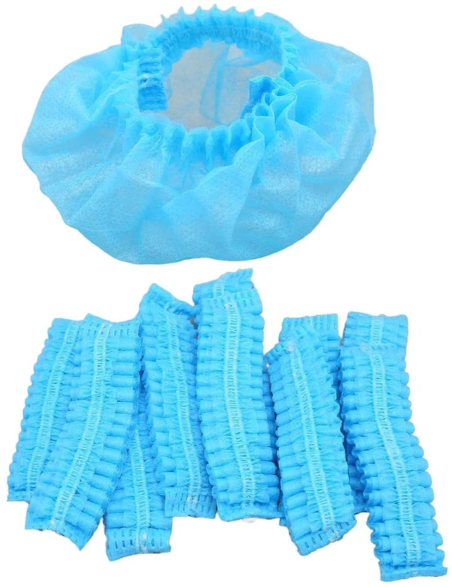Main image of 100pcs Disposable Earpad Covers, Stretchable Sanitary Headphone Protectors with Non Woven Fabric, for Most Headphones 8.512cm Ear Pads in Libraries Hospitals Cafes (Blue)