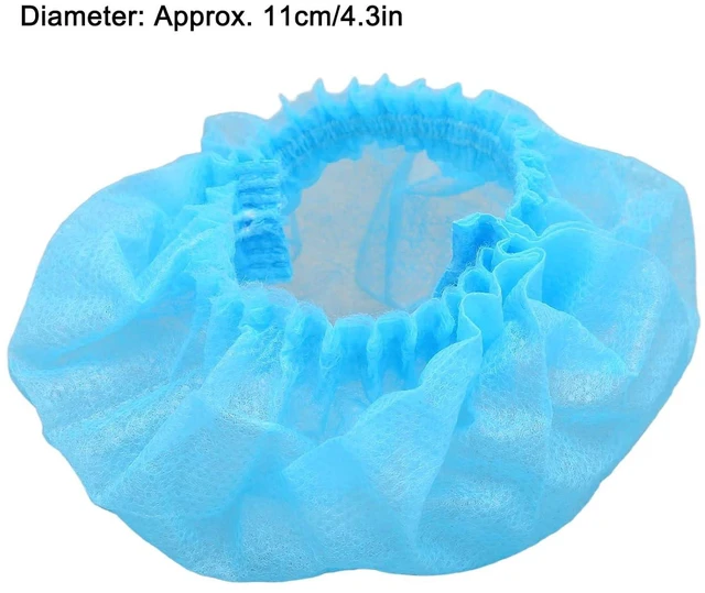 Alt view image 4 of 7 - 100pcs Disposable Earpad Covers, Stretchable Sanitary Headphone Protectors with Non Woven Fabric, for Most Headphones 8.512cm Ear Pads in Libraries Hospitals Cafes (Blue)