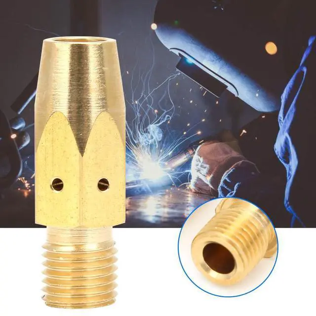 Alt view image 2 of 7 - Brass Tip Adapter,169728 Welding Gun MIG Gas Diffuser Replacement Part,for Miller M-25/M-40 and for MIG(5PCS)