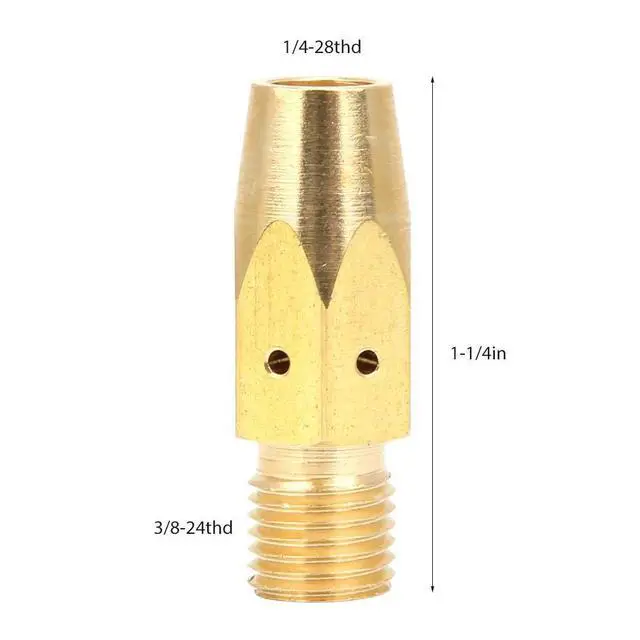 Alt view image 6 of 7 - Brass Tip Adapter,169728 Welding Gun MIG Gas Diffuser Replacement Part,for Miller M-25/M-40 and for MIG(5PCS)