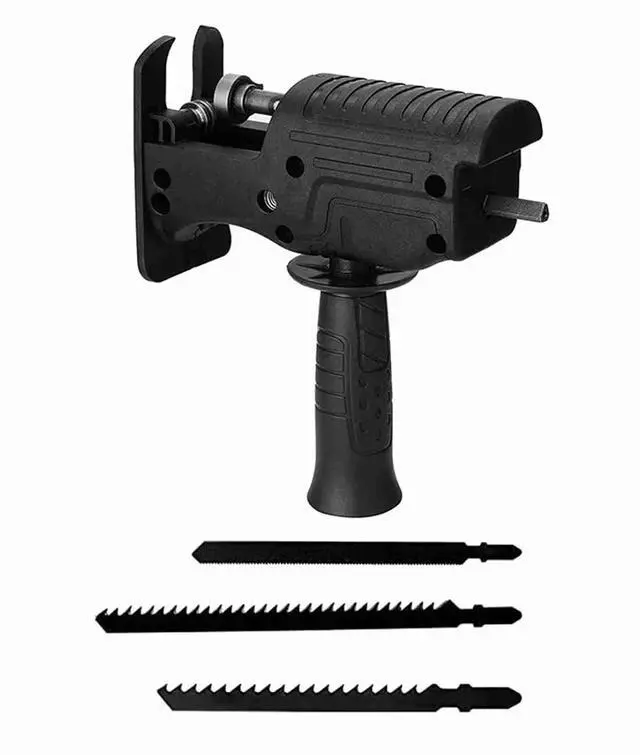 Main image of Electric Drill Saw Adapter, Converts Drill into Reciprocating Saw, File or Jig Saw, Steel Blade, Quick Replacement, Wide Application for Wood, Metal, Plastic Cutting