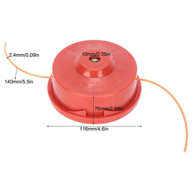 Alt view image 4 of 7 - Universal Trimmer Head, Tool,Bump Feed Line Line Spool Brush Cutter Accessories,for Brush Cutters Low Grass String Trimmer