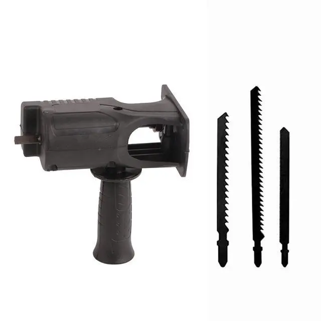 Alt view image 7 of 7 - Electric Drill Saw Adapter, Converts Drill into Reciprocating Saw, File or Jig Saw, Steel Blade, Quick Replacement, Wide Application for Wood, Metal, Plastic Cutting