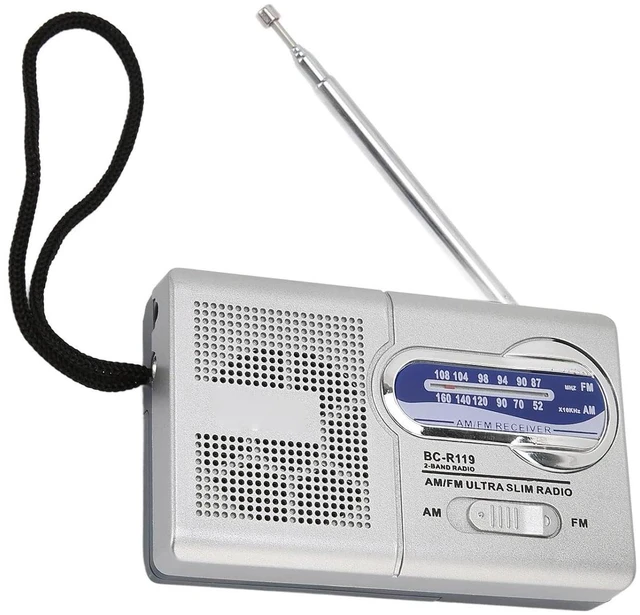 Alt view image 3 of 7 - Portable Radio, AM FM Radio Transistor Radio with Long Range Reception, Battery Operated Radio with Speaker and Headphone Jack for Indoor Outdoor and Emergency Use