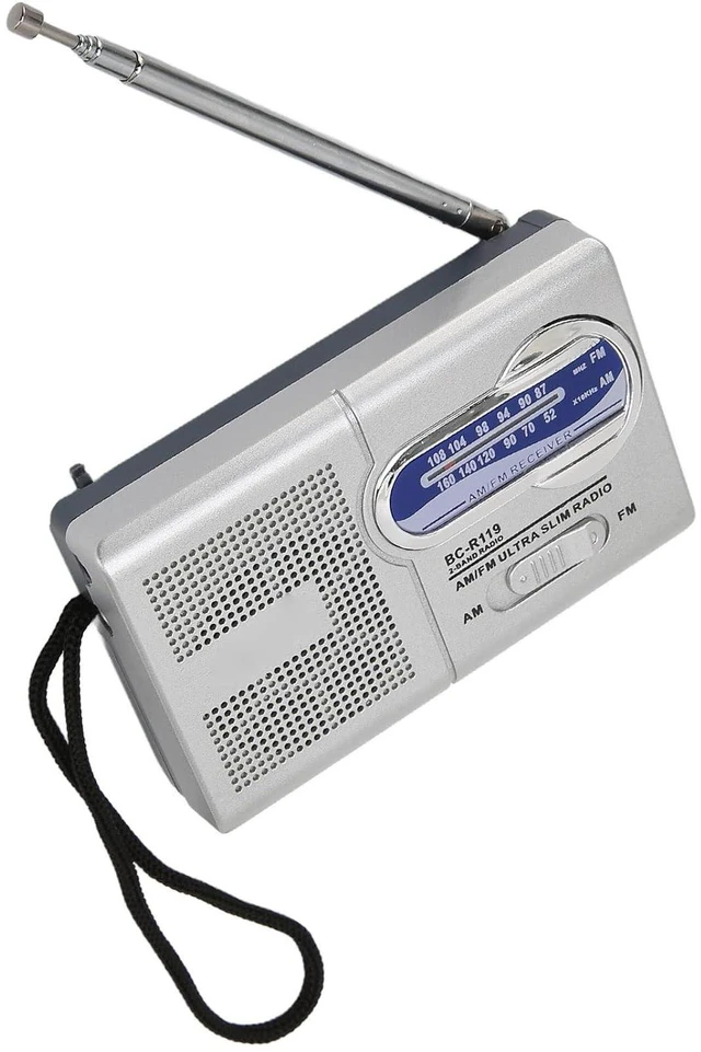 Alt view image 5 of 7 - Portable Radio, AM FM Radio Transistor Radio with Long Range Reception, Battery Operated Radio with Speaker and Headphone Jack for Indoor Outdoor and Emergency Use