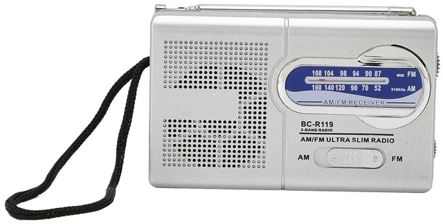 Alt view image 6 of 7 - Portable Radio, AM FM Radio Transistor Radio with Long Range Reception, Battery Operated Radio with Speaker and Headphone Jack for Indoor Outdoor and Emergency Use