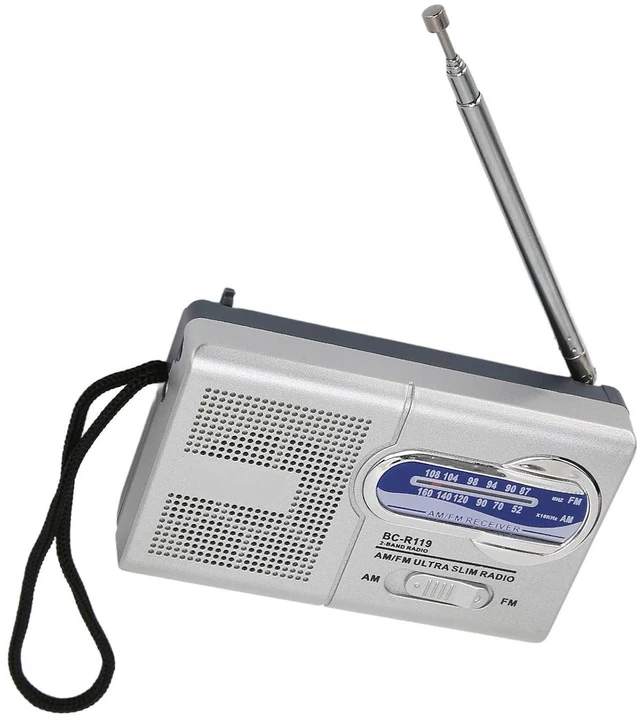 Alt view image 7 of 7 - Portable Radio, AM FM Radio Transistor Radio with Long Range Reception, Battery Operated Radio with Speaker and Headphone Jack for Indoor Outdoor and Emergency Use