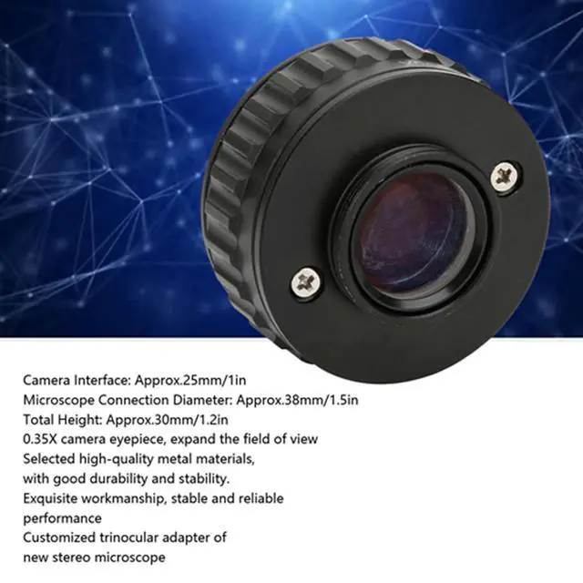 Alt view image 2 of 7 - 0.35X Microscope AdapterCTV Microscope Lens Camera Interface AdaptersMount Lens Adapter Microscope Accessoryfor Trinocular Stereo Microscope