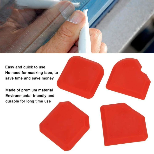 Alt view image 4 of 7 - 4pcs Silicone Sealant Remover,Smoother Finisher Scraper Cleaner Caulking Tool Kit, for a Professional Finish to Most Household sealants, fillers, Grout, etc.