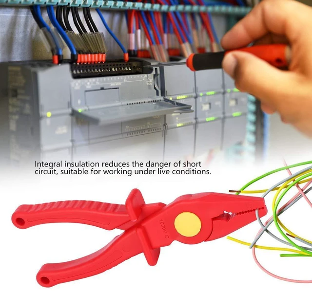 Alt view image 5 of 7 - Multi-Functional Insulated Plastic Cutting Pliers Hand Tools for Instrument Installation, 1000V Insulated 7.7in