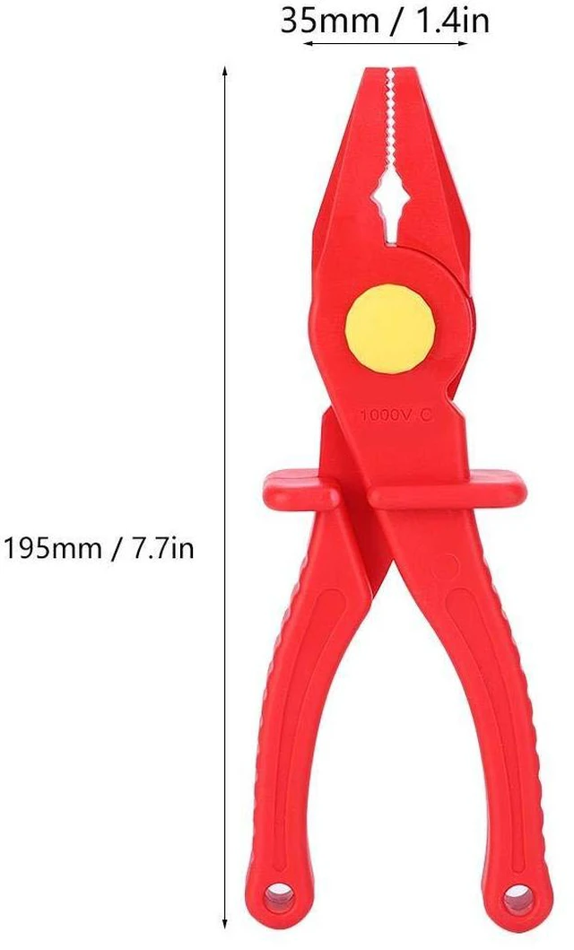 Alt view image 6 of 7 - Multi-Functional Insulated Plastic Cutting Pliers Hand Tools for Instrument Installation, 1000V Insulated 7.7in