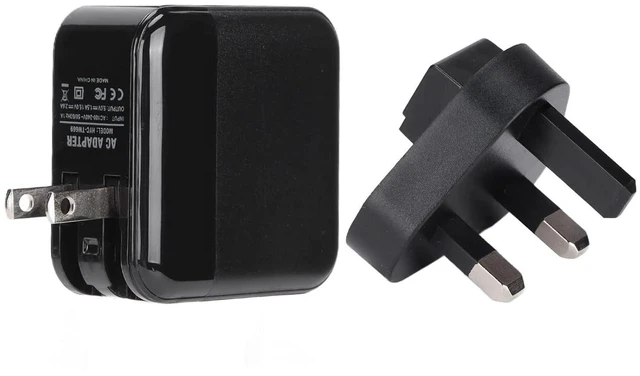 Main image of Charger Adapter for Dock, USB 3.0 and Type C Ports, AC Adapter, Fast Charging, HD Multimedia Interface, 4K Resolution, Portable Design, Foldable Plug (US standard + UK