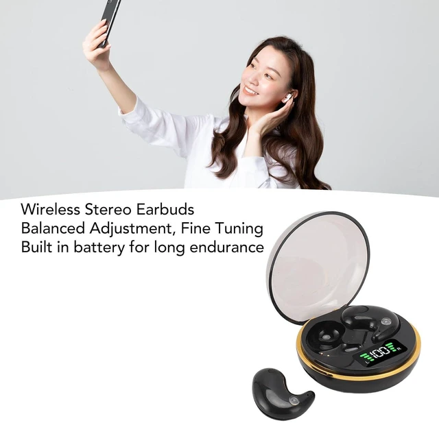 Alt view image 3 of 7 - Bluetooth Earbuds, Wireless Stereo Earphones with LED Display Charging Case, Sport Earphones Ear Buds for Running Walking Workout (black), zb4kcgq20r-11