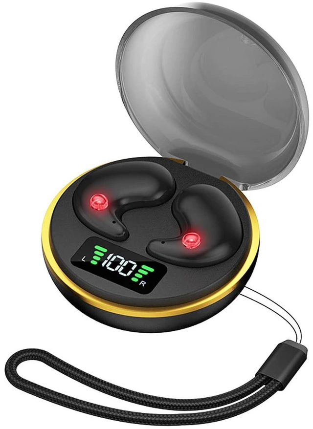 Alt view image 4 of 7 - Bluetooth Earbuds, Wireless Stereo Earphones with LED Display Charging Case, Sport Earphones Ear Buds for Running Walking Workout (black), zb4kcgq20r-11