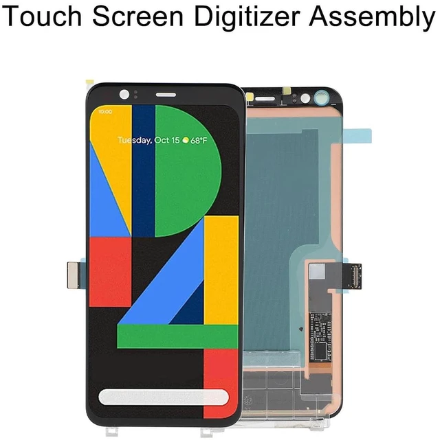 Alt view image 4 of 7 - Phone Screen Replacement for Pixel 4, 5.7in Display 3D Digitizer Assembly with Repair Tool, Phone Screen Assembly Support Fingerprint for Pixel 4 G020I G020N