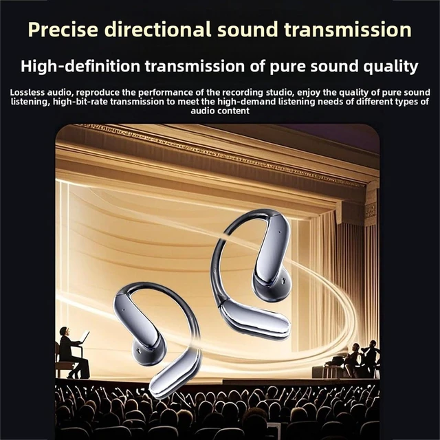 Alt view image 6 of 7 - Ergonomic Design, Lossless Sound, Smart Touch Control Open Wireless Earbuds, Long Lasting Use for Music Calls Outdoor Sports