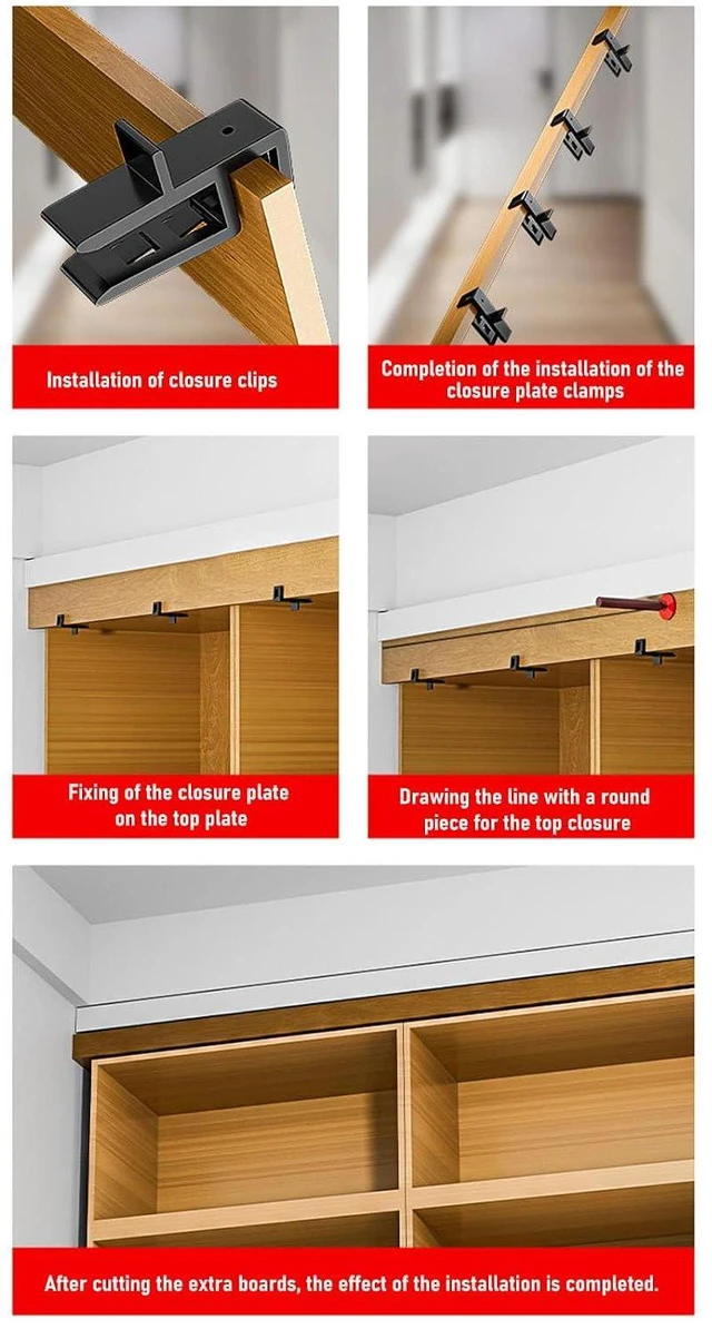 Alt view image 7 of 7 - Carpentry Jigs Set, Make Scribing Fillers Toe Kicking and Ceiling Scribe Tool for Carpenters, Joinery, Furniture and Cabinet Installing, 15-18mm