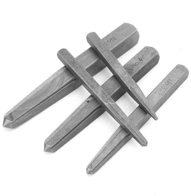 Alt view image 6 of 7 - 5Pcs Screw Extractor, Straight Fluted Screw Extractor Set, Broken Damaged Bolt Easy Out Removal Tool Type
