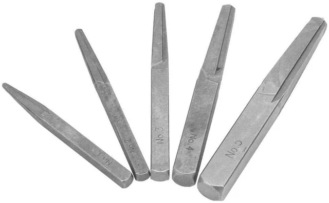 Alt view image 7 of 7 - 5Pcs Screw Extractor, Straight Fluted Screw Extractor Set, Broken Damaged Bolt Easy Out Removal Tool Type