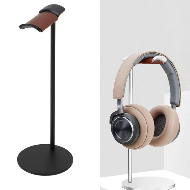 Alt view image 2 of 7 - Headphone Stand, Aluminum Alloy Headset Holder with Soft Top and 10cm Solid Base, for Home Studio Desktop Organization (Black)