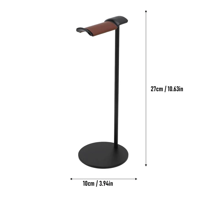Alt view image 6 of 7 - Headphone Stand, Aluminum Alloy Headset Holder with Soft Top and 10cm Solid Base, for Home Studio Desktop Organization (Black)