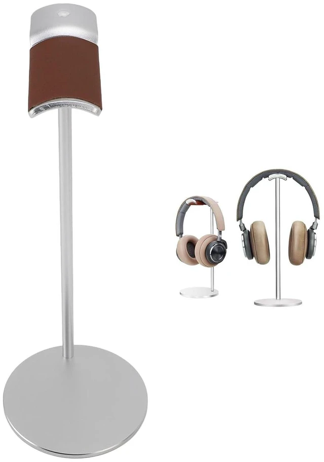 Alt view image 3 of 7 - Headphone Stand, Aluminum Alloy Headset Holder with Soft Top and 10cm Solid Base, for Home Studio Desktop Organization (Silver)