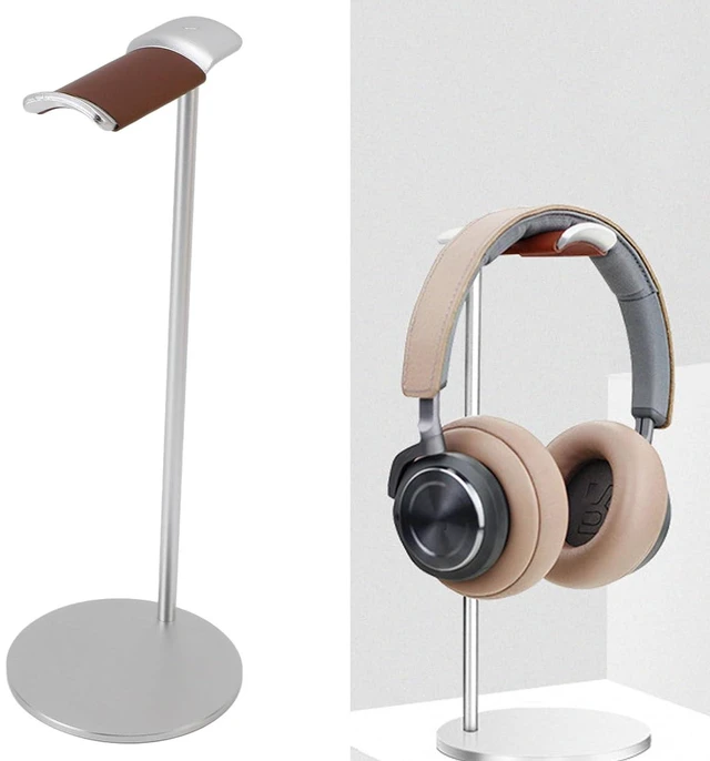 Alt view image 2 of 7 - Headphone Stand, Aluminum Alloy Headset Holder with Soft Top and 10cm Solid Base, for Home Studio Desktop Organization (Silver)