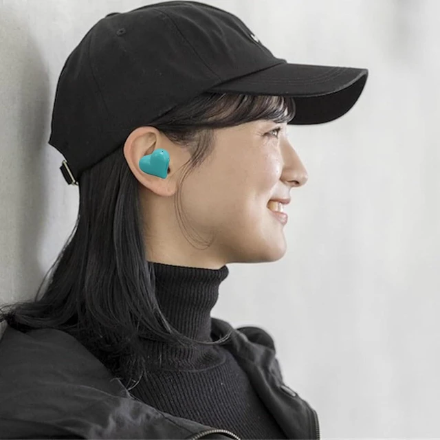 Alt view image 7 of 7 - Heart Shaped Earbuds, 5.3 HiFi Stereo Sound Noise Canceling Earphones with Charging Case, Cute in Ear Earbuds for Lover Couples for Valentine Sport Travel (Light