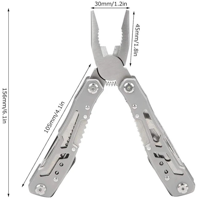 Alt view image 6 of 7 - Multi Tool Nipper Pliers, Multifunctional Folding Pliers Bottle Opener,Screwdriver Wire Cutter Outdoor Equipment,for Home Use and Outdoor Activities Etc