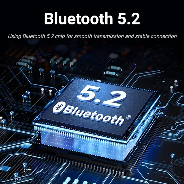 Alt view image 3 of 7 - Clip Headphones, Bluetooth 5.2 In-Ear Earphones with Charging Case, Glowing Mode, Binaural HD Calling, Black