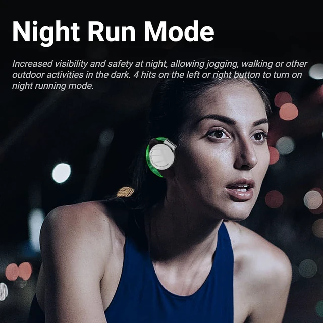 Alt view image 6 of 7 - Clip Headphones, Bluetooth 5.2 In-Ear Earphones with Charging Case, Glowing Mode, Binaural HD Calling, Black