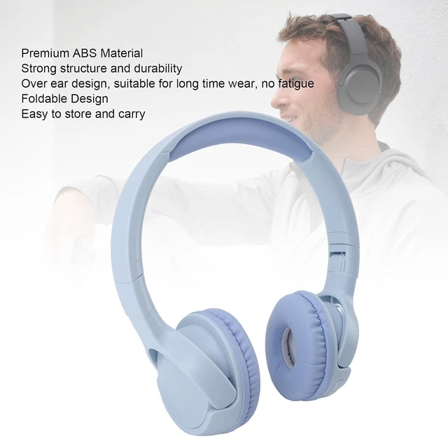Alt view image 2 of 7 - Bluetooth Headphone, Stereo Deep Bass Lossless Over Ear Headphone, Noise Cancelling Foldable Gaming Headset with 3.5mm Port for Laptop Computer (Blue)
