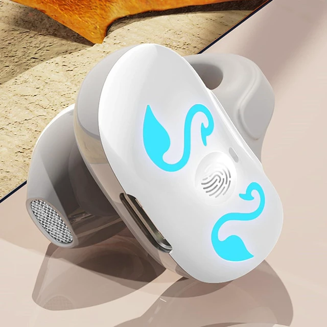Alt view image 4 of 7 - Open Ear Clip Headphones, Earbuds Bluetooth 5.3, Noise Reduction Single Ear Clip Sports Earbuds for Music Calling for Running Cycling (White Grey)